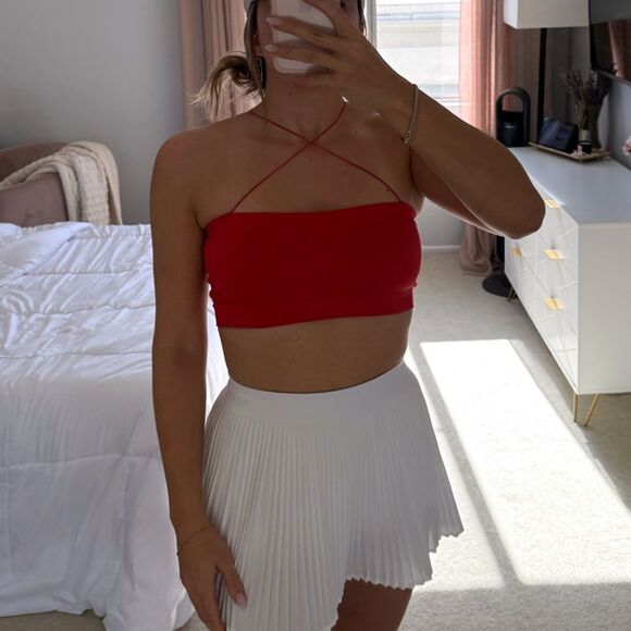 Urban outfitters Red ribbed crop top - Picture 1 of 3